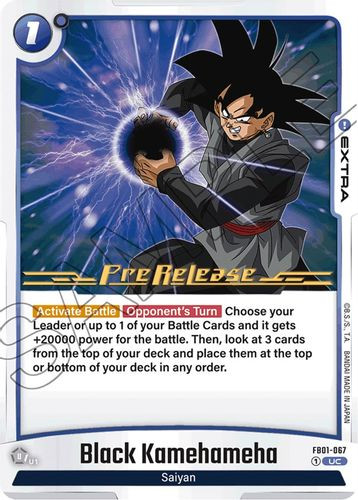 [FB01-067](UC) Black Kamehameha {Prerelease}