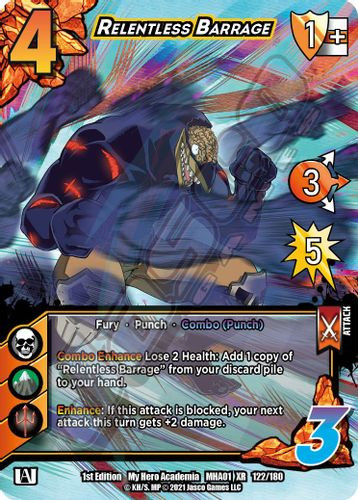 MHA01-1st-122/180XR Relentless Barrage (XR Foil)