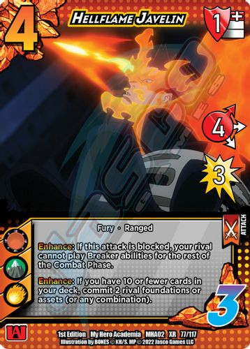 MHA02-1st-077/117XR Hellflame Javelin (XR Foil)