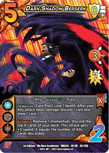 MHA04-1st-085/108XR Dark Shadow Berserk (XR Foil)