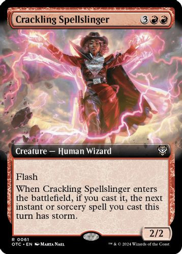 OTC-0061R Crackling Spellslinger (Extended Art)