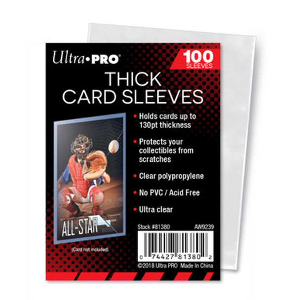 Ultra Pro Card Sleeves for Thick Cards 100 pack