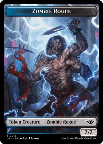 (OTJ) 10-OTJ//15-OTJ Mercenary // Zombie Rogue Double-Sided Token (Foil)