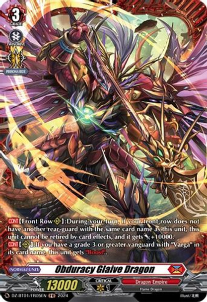 DZ-BT01/FR05EN FR Obduracy Glaive Dragon (FR)