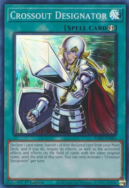 [RA02-EN063] Crossout Designator (Super Rare) <1st>
