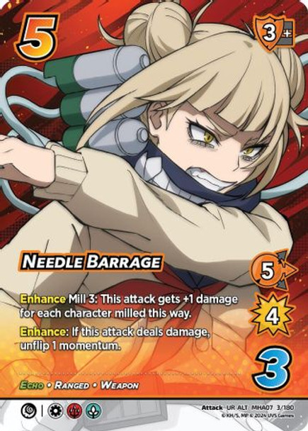 [MHA07-003/180UR-ALT] Needle Barrage (Alternate Art) (Foil)