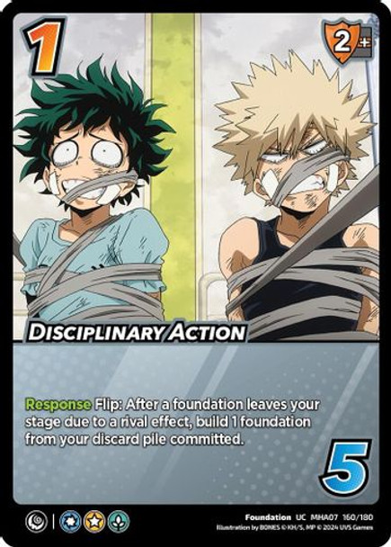 [MHA07-160/180UC] Disciplinary Action