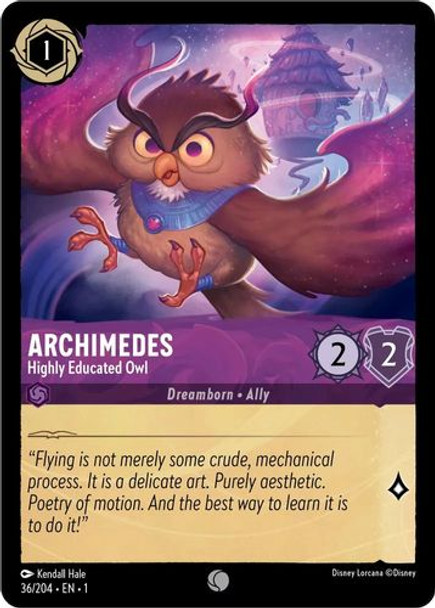 [LOR01-036/204C] Archimedes - Highly Educated Owl (Foil)