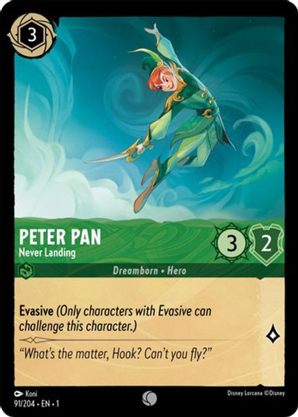 [LOR01-091/204C] Peter Pan - Never Landing (Foil)