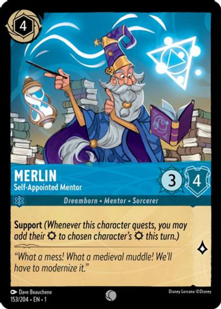 [LOR01-153/204C] Merlin - Self-Appointed Mentor (Foil)