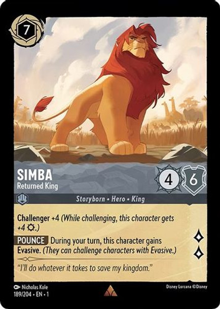 [LOR01-189/204R] Simba - Returned King (Foil)