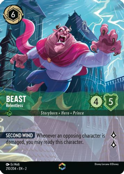 [LOR02-210/204](E) Beast - Relentless (Enchanted) (Foil)