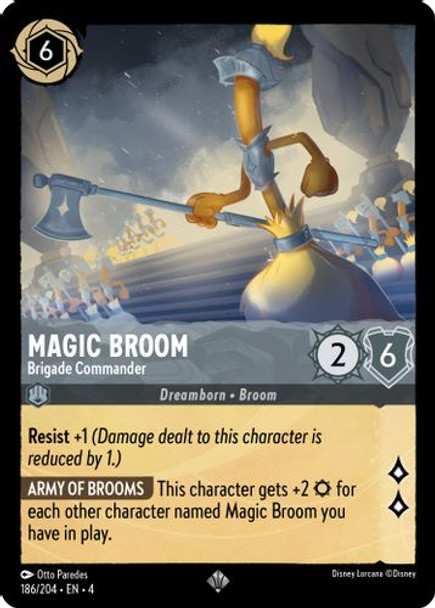 [LOR04-186/204](SR) Magic Broom - Brigade Commander (Foil)