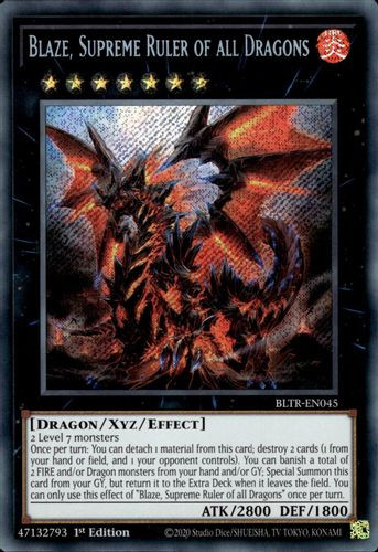 [BLTR-EN045] Blaze, Supreme Ruler of all Dragons (Secret Rare) <1st>