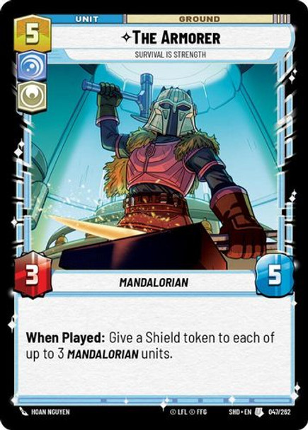 02-SHD-EN-047U The Armorer - Survival Is Strength (Foil)