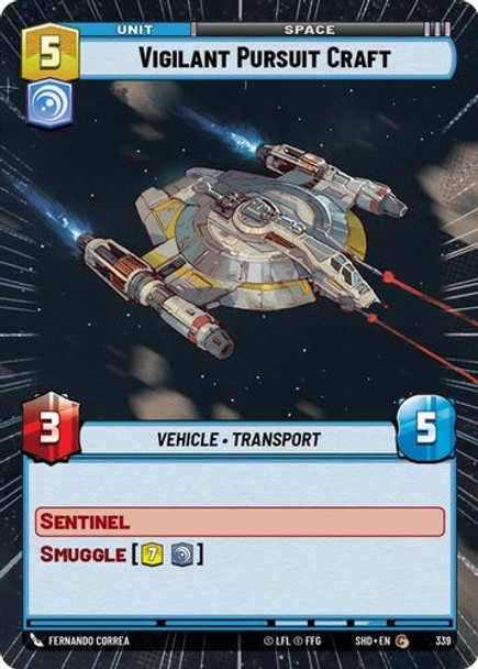02-SHD-EN-339C Vigilant Pursuit Craft (Hyperspace) (Foil)