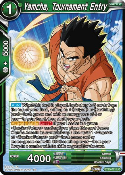 [BT25-081](UC) Yamcha, Tournament Entry