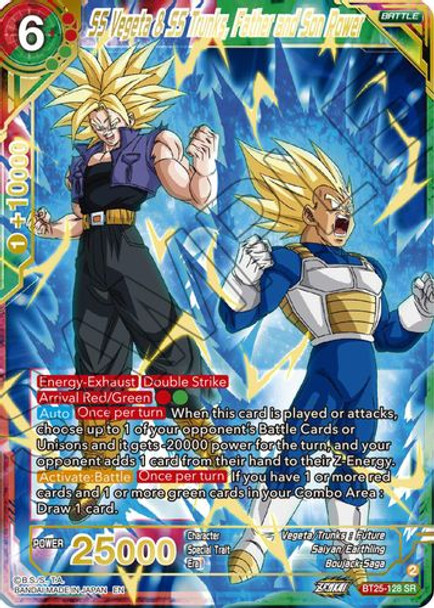 [BT25-128](SR) SS Vegeta & SS Trunks, Father and Son Power (Foil)