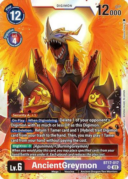 [BT17-017](SR) AncientGreymon (Foil)