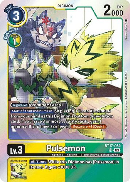 [BT17-030](SR) Pulsemon (Foil)