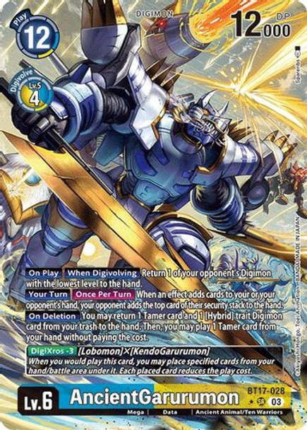 [BT17-028](SR) AncientGarurumon (1 Star Alternate Art) (Foil)