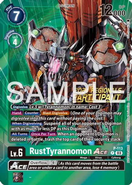 [P-113](P) RustTyrannomon Ace (2024 Regionals Participant) (Foil)