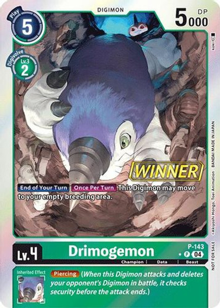 [P-143](P) Drimogemon (Store Tournament 2024 Winner) (Foil)