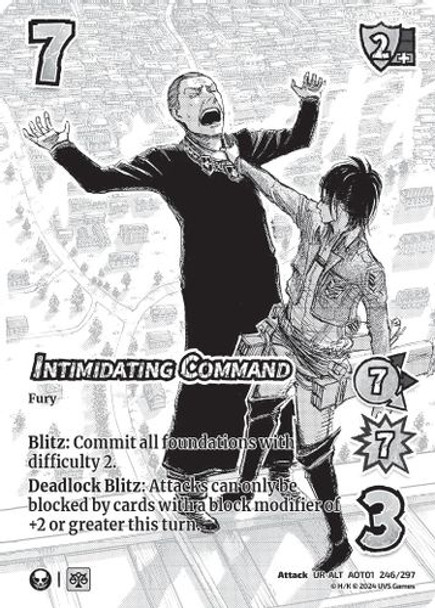 [AOT01-246/297](UR-ALT) Intimidating Command (Alternate Art) (Foil)