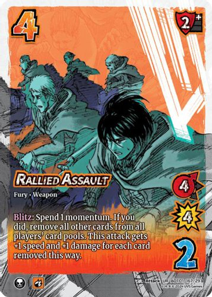 [AOT01-167/297](UR) Rallied Assault (Foil)