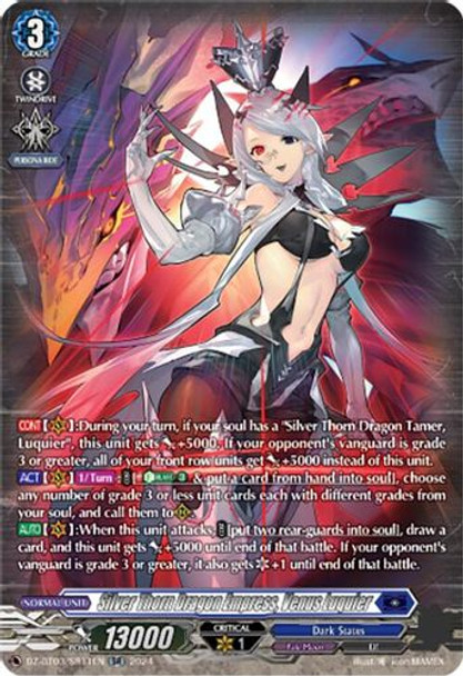 DZ-BT03/SR11EN SR Silver Thorn Dragon Empress, Venus Luquier (SR)