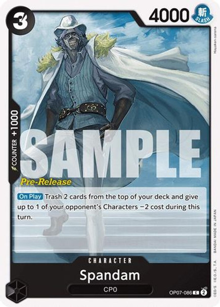 [OP07-086](C) Spandam (Prerelease Stamp)