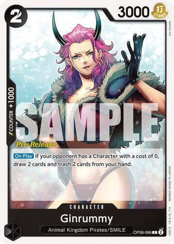 [OP08-086](C) Ginrummy (Prerelease Stamp)