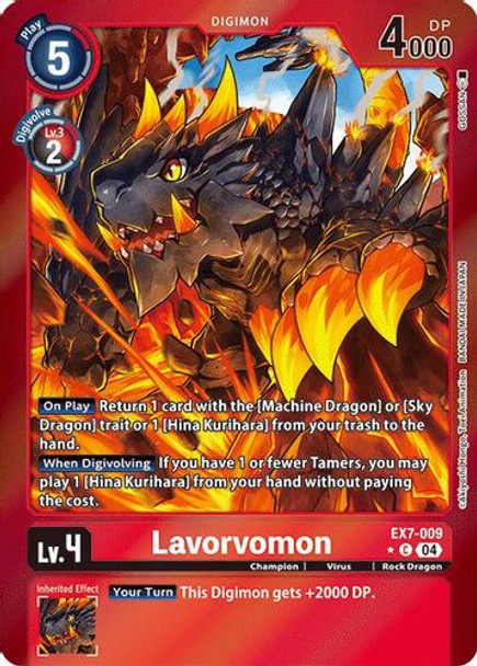 [EX07-009](C) Lavorvomon (1 Star Color Frame) (Foil)