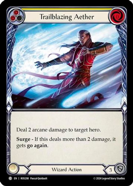 [FAB14 1st][ROS-208](C) Trailblazing Aether (Yellow) (Rainbow Foil)