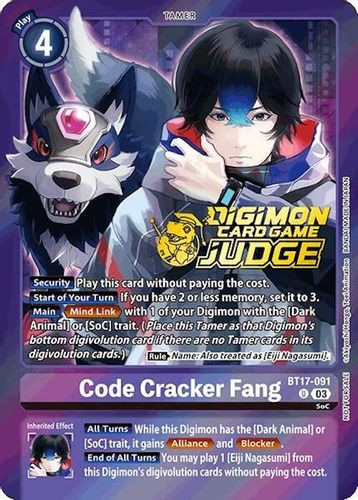 [BT17-091](U) Code Cracker Fang (Judge Pack 6) (Foil)