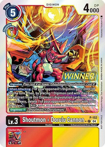 [P-152](P) Shoutmon + Dorulu Cannon (2024 Oct Dec Winner Pack) (Foil)