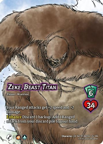 AOT02-015/186](CH-R-ALT) Zeke Yeager // Zeke, Beast Titan