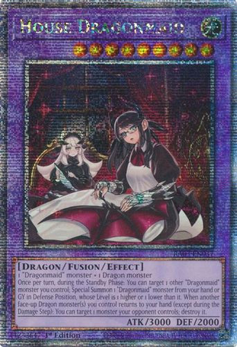 [RA03-EN037A] House Dragonmaid (Quarter Century Secret Rare)<1st>