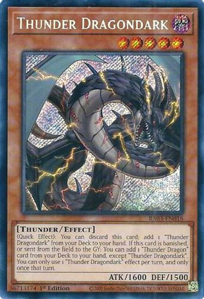 [RA03-EN018] Thunder Dragondark (Secret Rare)<1st>