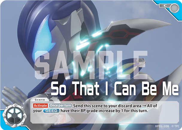 [BP01-108](C) So That I Can Be Me