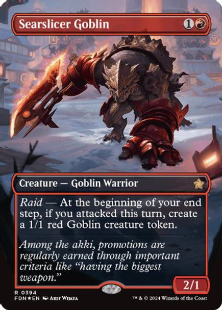 FDN-0394R Searslicer Goblin (Borderless) (Mana Foil)
