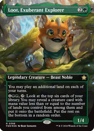 FDN-0398R Loot, Exuberant Explorer (Borderless) (Mana Foil)