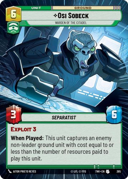 [03-TWI-EN-385](U) Osi Sobeck - Warden of the Citadel (Hyperspace) (Foil)