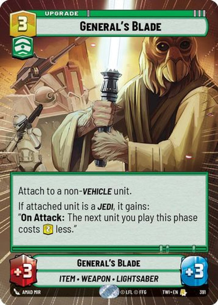[03-TWI-EN-391](R) General's Blade (Hyperspace) (Foil)