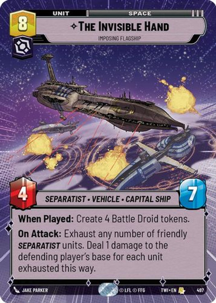 [03-TWI-EN-497](R) The Invisible Hand - Imposing Flagship (Hyperspace) (Foil)
