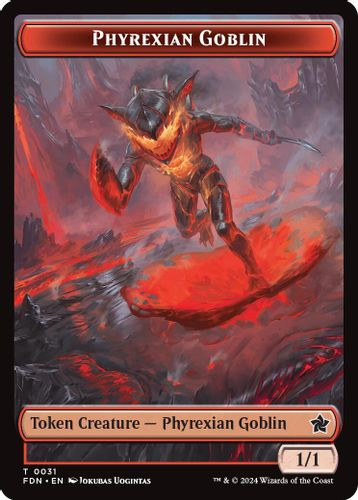 (FDN) 27-FDN//31-FDN Cat // Phyrexian Goblin Double-Sided Token