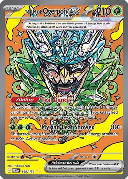 [SV08a][PRE-145/131](GRR) Teal Mask Ogerpon ex (Holo)