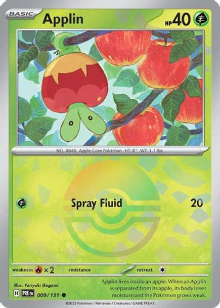 [SV08b][PRE-009/131](C) Applin (Poke Ball Holo)