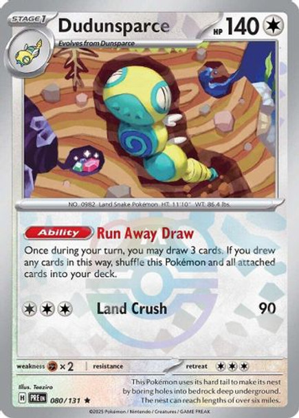[SV08c][PRE-080/131](R) Dudunsparce (Master Ball Holo)