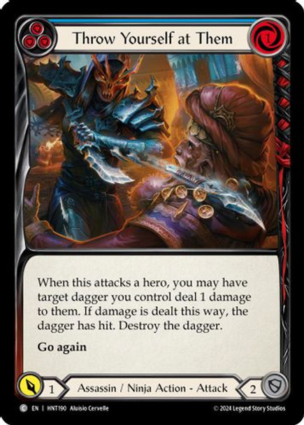[FAB15 1st][HNT-190](C) Throw Yourself at Them (Blue)